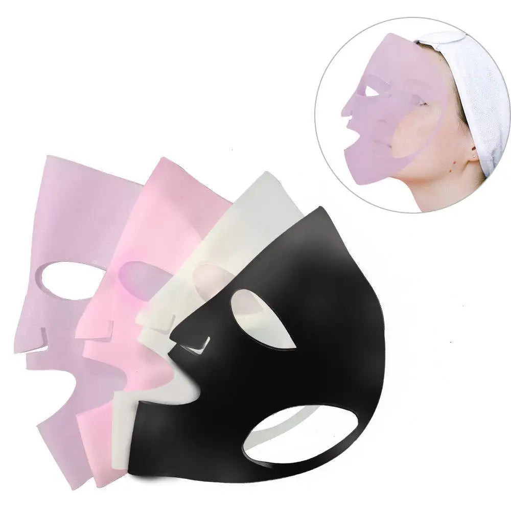 Silicone Face Mask Reusable Moisturizing Lifting Firming Anti Wrinkle V Shape Face Firming Gel Sheet Mask Ear Fixed Skin Care
