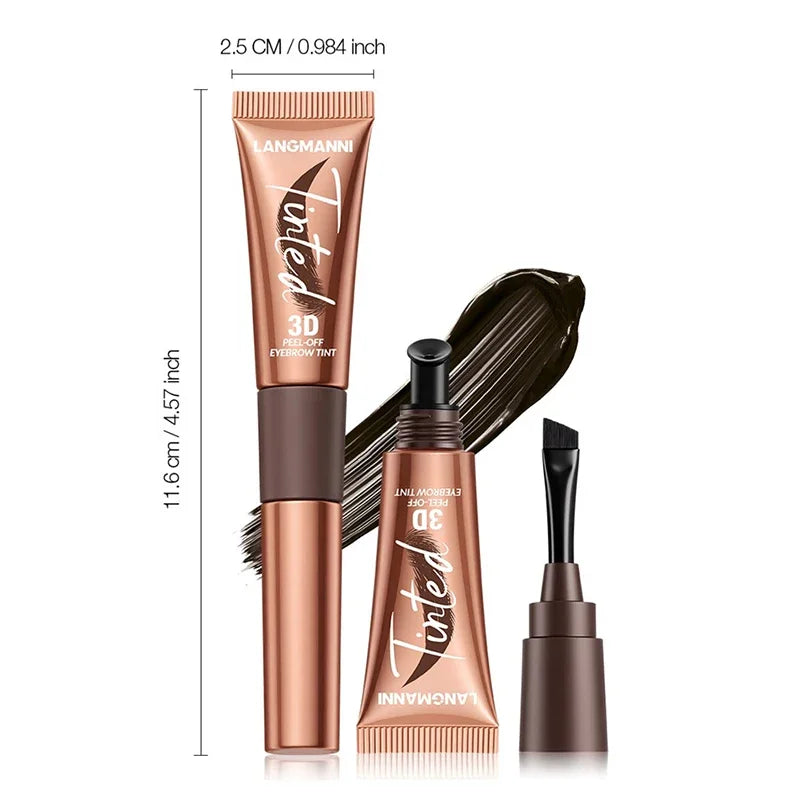 3 Colors Semi-permanent Tattoo Peel Off Eyebrow Dye Cream Waterproof Brow Black Sweatproof Gel Natural Long-Wearing Eye Makeup