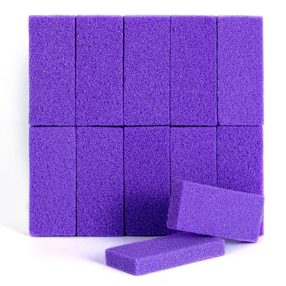 40pcs Purple Foot Pumice Stone Callus Remove Block Disposable Pedicure Heels Foot Scrubber Sanding Block Foots Callus Remover