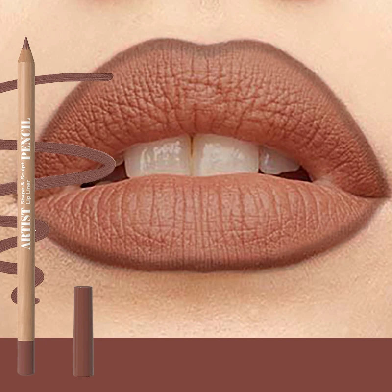 18 Color Face Secret Artist Shape Sculpt Lip Liner Pencil  Weightless Precise Liner with Super Soft Blendable Texture Matte Soft
