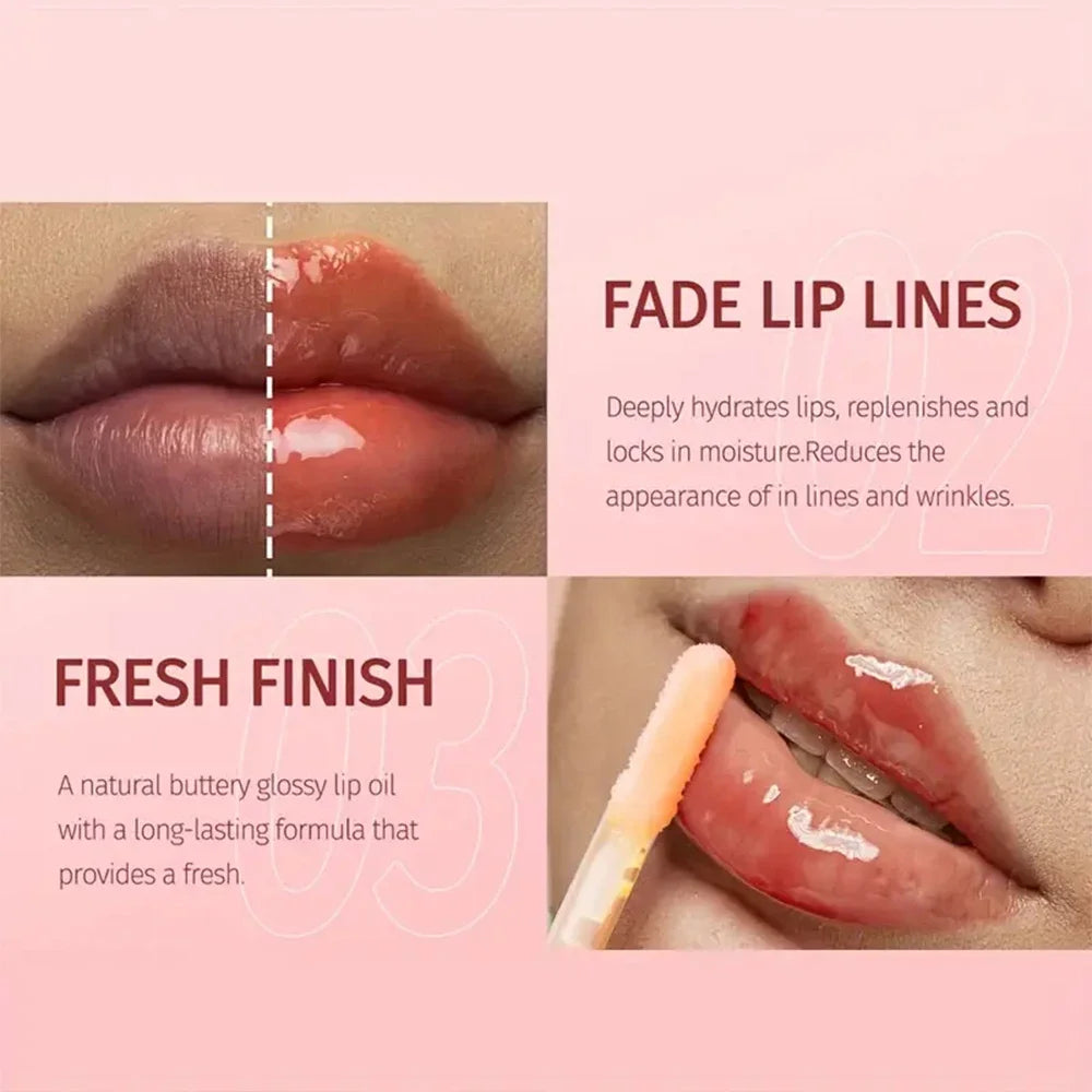 Wavy Bottle Lip Glaze,Shiny Glossy Finish with Moisturizing Plumping Formula,Easy Multi-Look and Waterproof Long Wear for Winter