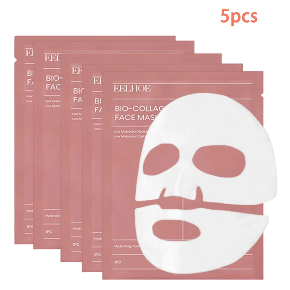 1/2/5pcs Bio-Collagen face Mask Hydrating Overnight Hydrogel Moisturizing Facial Mask VC Whitening Anti aging Skincare