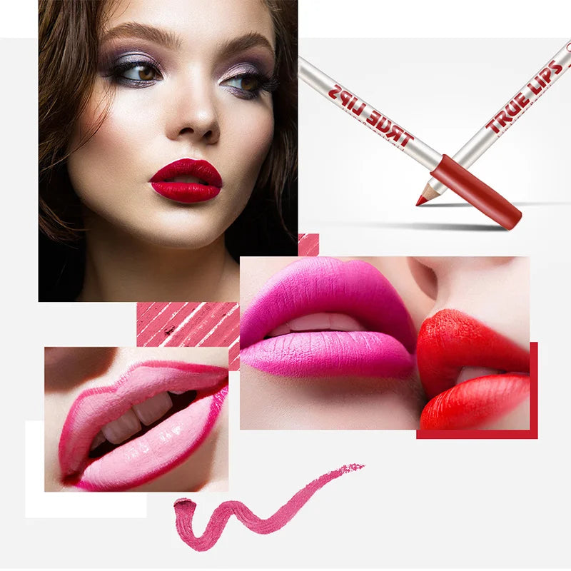 12 pcs Long-Lasting Lipstick Set with Professional Lip Liner Pencil and Matte Lip Gloss for Women Valentine's Day Gifts