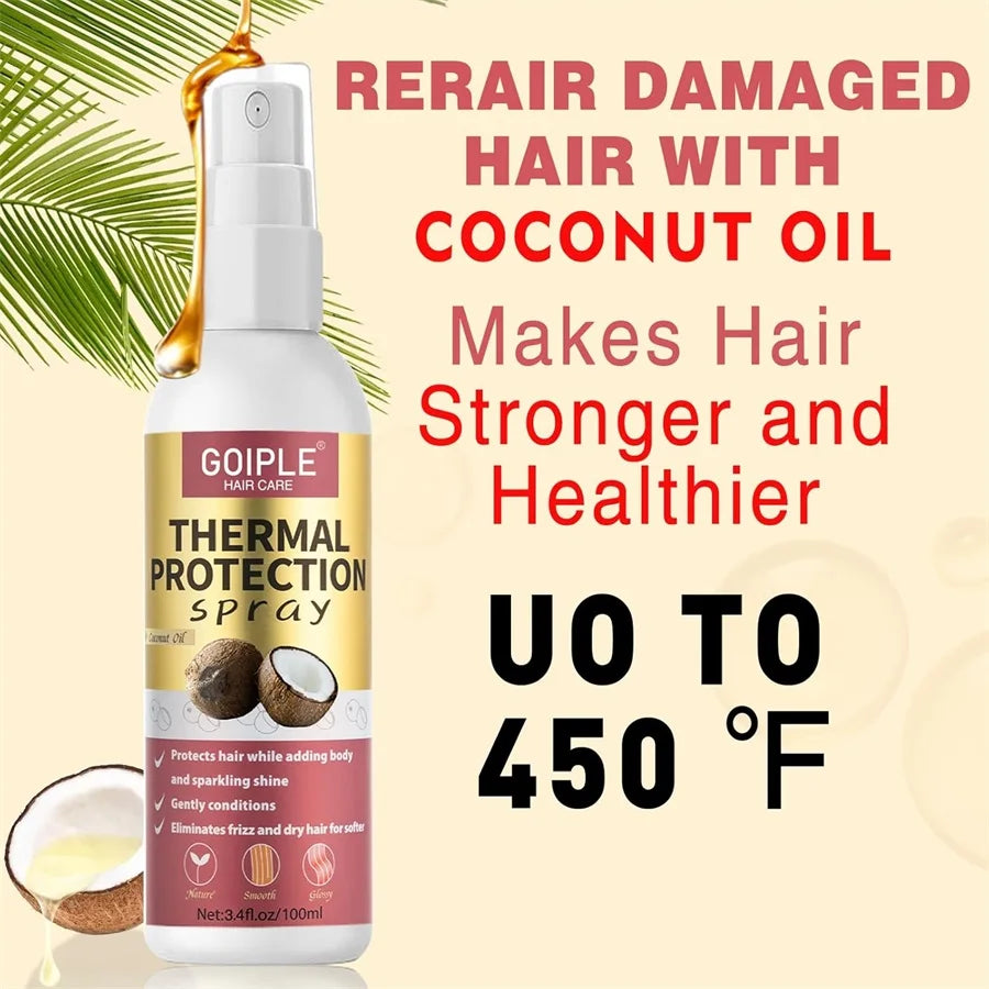 Keratin Conditioner Moisturizing & Smoothing Hair Rose Curl Defining Cream Thermal Protection Spray Protect Hair From UV Damaged