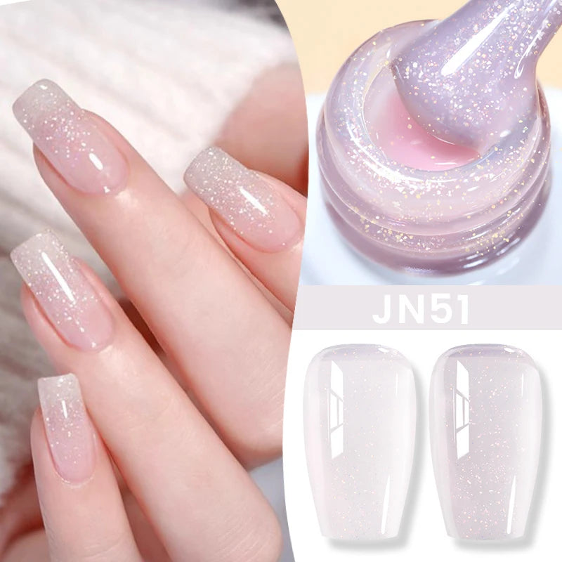 BORN PRETTY 10ml Translucent Color Gel Polish Jelly Nude Autumn Jelly Amber Semi Permanent UV Gel Nail Art Soak Off Gel Varnish
