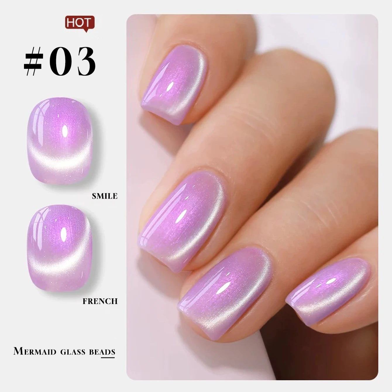MIANEL 12ML Summer Nails Northern Lights Glass Bead Magnet Cat Eye Gel Nail Polish Nail Art Blue Nails Pink Nails 1-6pcs