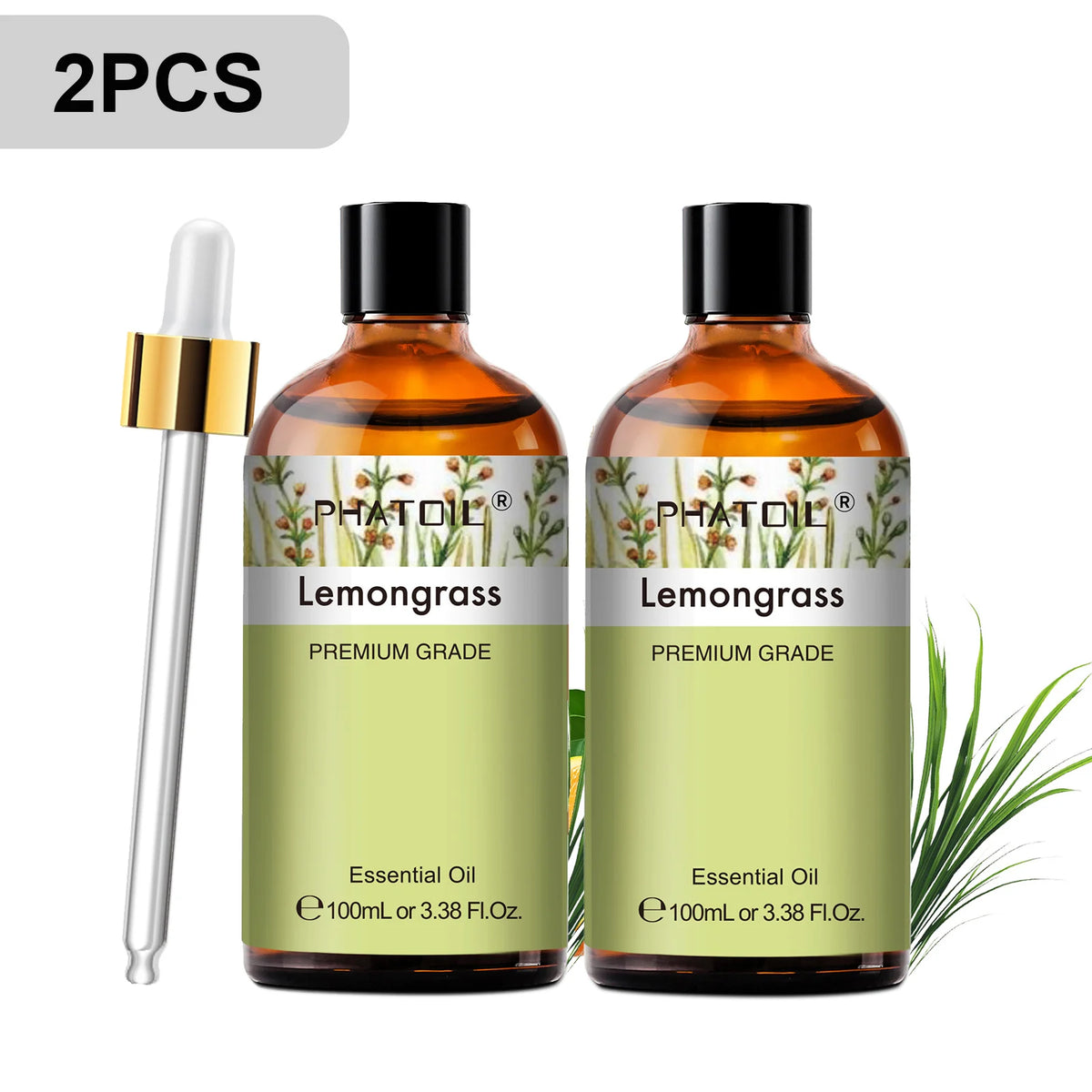 PHATOIL 100ml Premium Essential Oil Sandalwood Lavender Eucalyptus Peppermint Lemongrass Vanilla Aromatherapy Essential Oils
