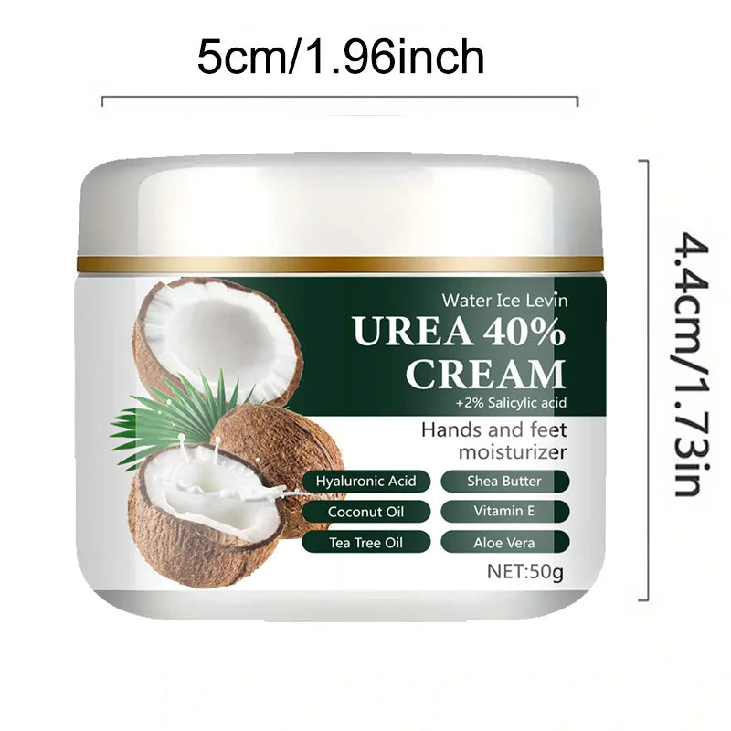 40% Urea + 2% Salicylic Acid Hand & Foot Cream – Lightweight, Fast-Absorbing Moisturizer for Dry Skin, Helps Lock in Moisture for Soft & Smooth Hands and Feet