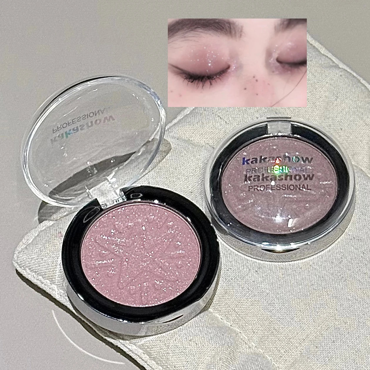 Kakashow High gloss powder gloss glitter highlight contour palette natural gloss contour concealer lasting light ﻿