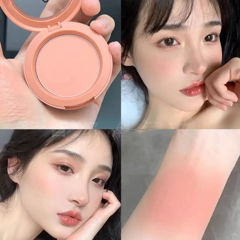 Herorange Serbuk Monokrom Kalis Air Panjang Tahan Lama Plat Peach Orange Kabus Lembut Matte Semulajadi Blush