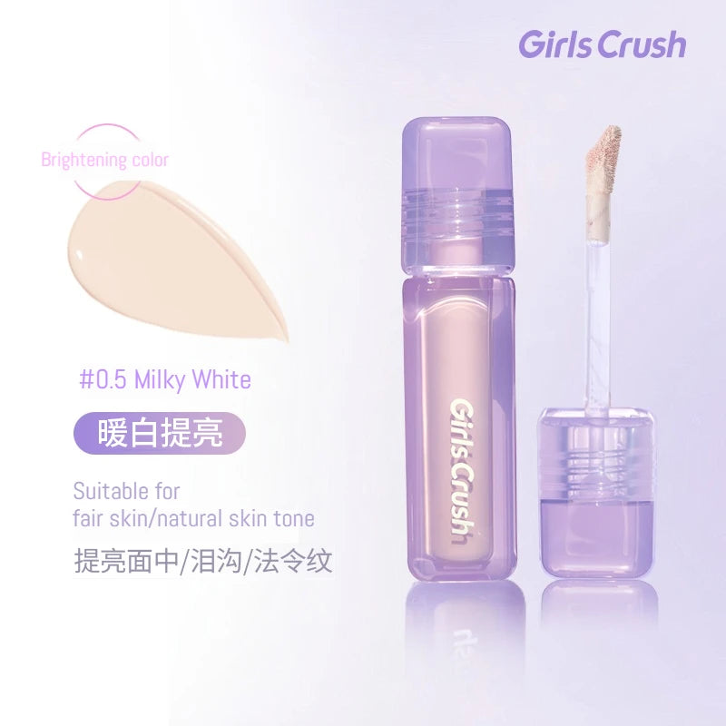 Girlscrush Liquid Concealer  Moisturizing Brightening Conceal Pore Watery Velvet Longlasting Cover Red Streaks Face Oily Skin