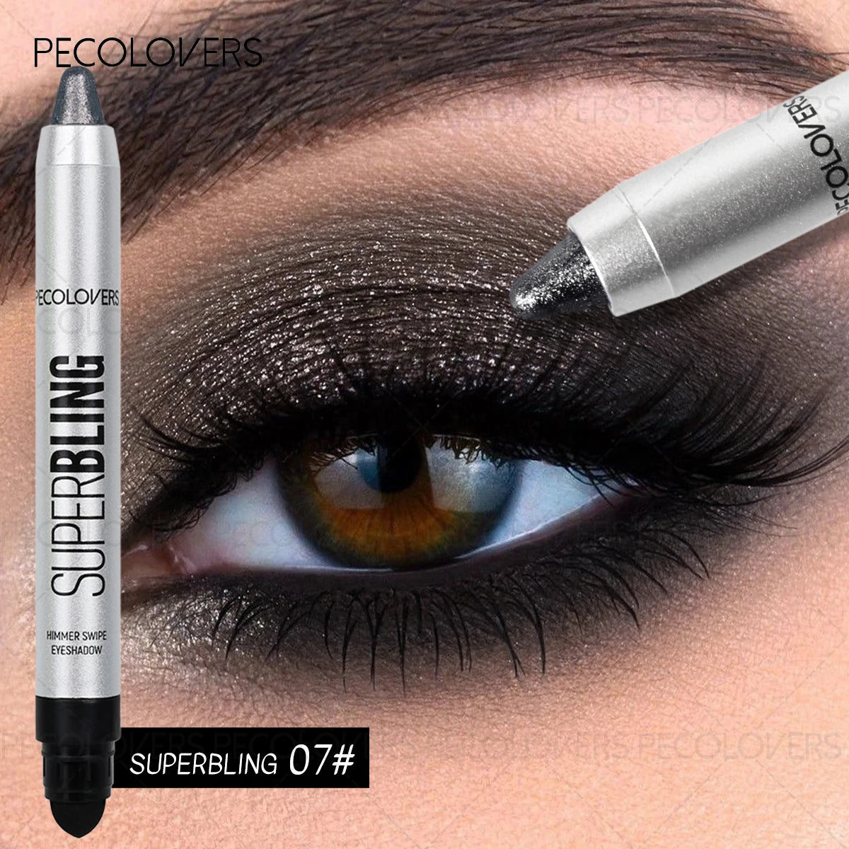 Long-lasting Pearlescent Eye Shadow Stick Shimmer Pigment Blue Purple Colorful Eyeshadow Pencil Colorful Eye Makeup