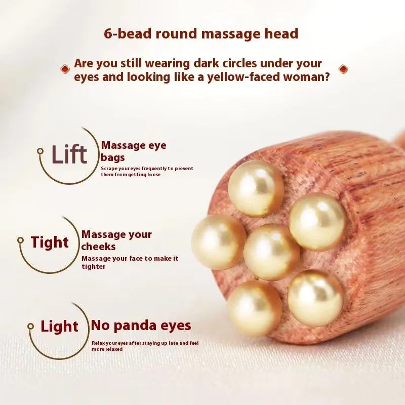 Wood Gua Sha Tool Facial Acupressure Massager for Puffiness Dark Circles Under Eye Care Face Lift Skin Sensitive Skin