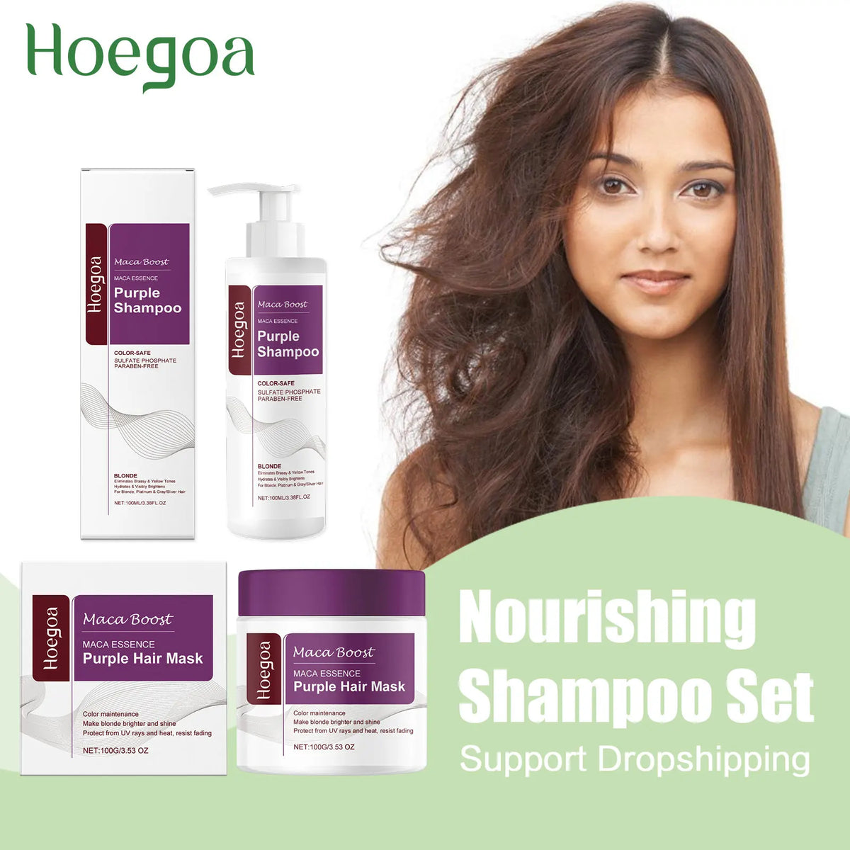 Purple Hair Mask Moisturizing Strengthen Hair Color Protection Reduce Frizzy Damage Hair Care Product Soft Straightening Shampoo
