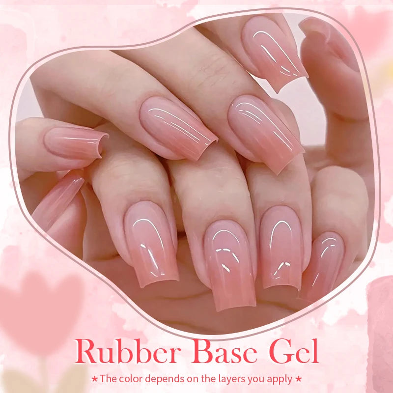 BORN PRETTY 15ml Jelly Color Rubber Base Gel Camouflage Color French Pink Milky Self-leveling UV Gel Varnish Soak Off Nail Art