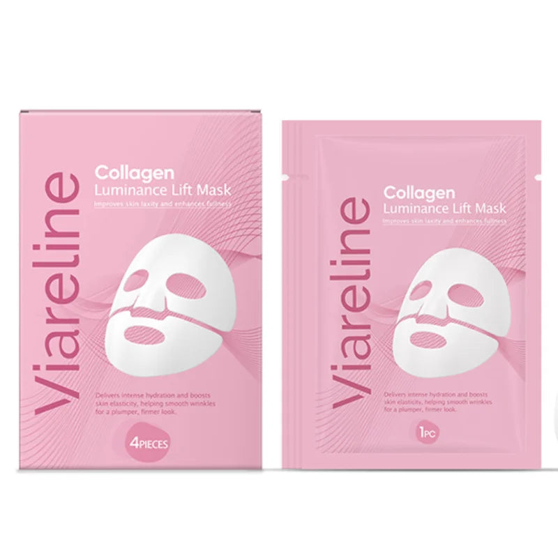 Korean Sheet Mask Collagen Overnight Facial Mask Moisturizing Grape Seed Oil Nourishing Skincare Mask Soft Smooth Skin Revitaliz