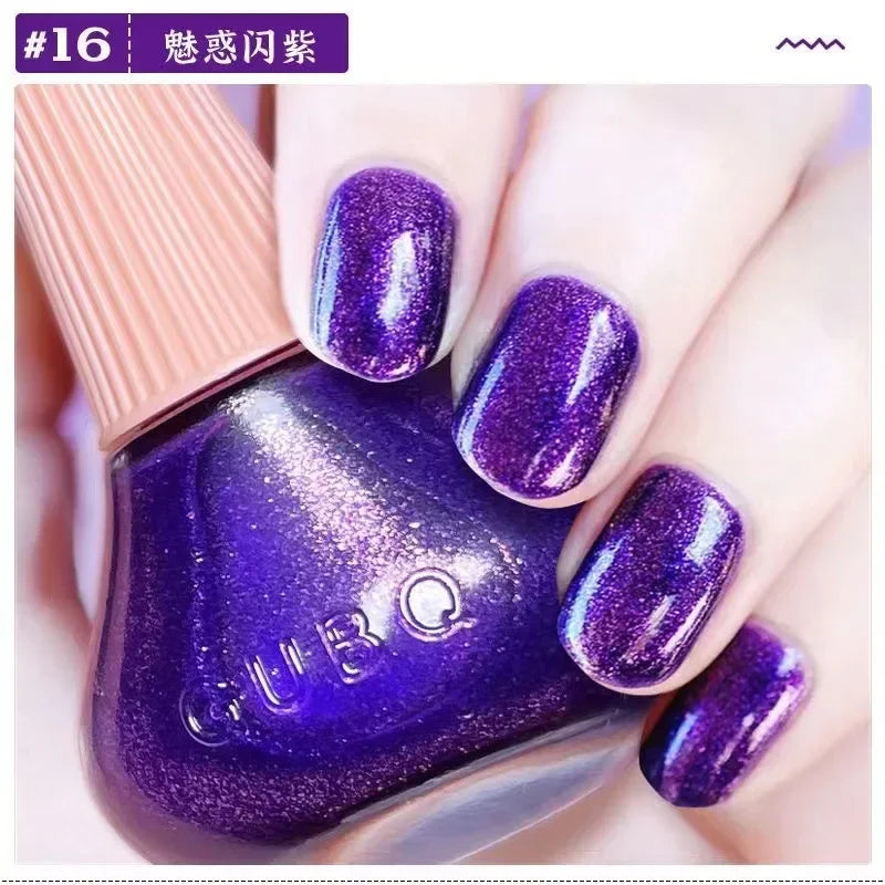 12ml  No-bake Quick Dry Nail Polish Shimmer Nail Polish Quick Dry No Peelable Long Lasting Nail Art Varnish 45 Colors