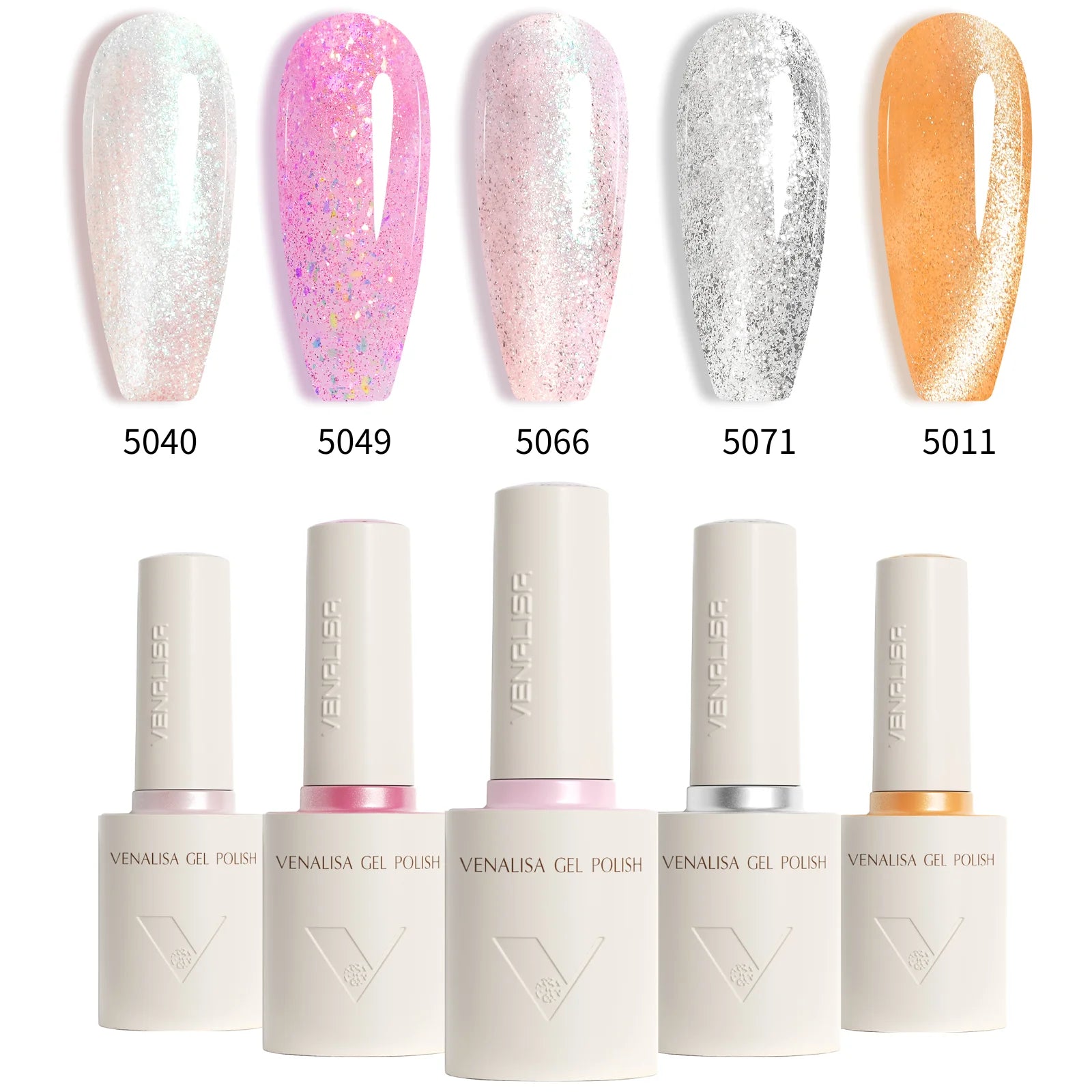 VENALISA 5pcs 10ml Jelly Gel Nail Polish – HEMA/TPO-Free, Summer Colors, Semi-Transparent UV LED Soak Off Gel, DIY Manicure Kit