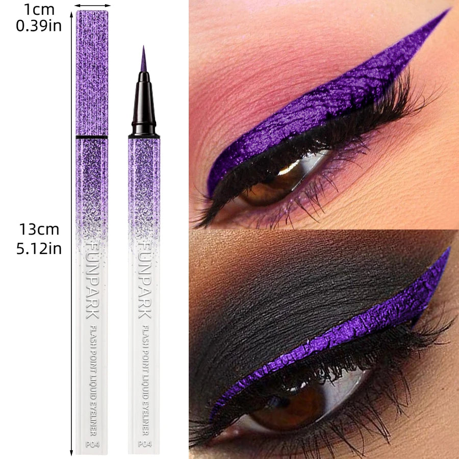 1PC New Purple Fine Liquid Eyeliner Waterproof Long Lasting Eye Pen Waterproof Quick-drying Korean Makeup  Products Beauty Matte