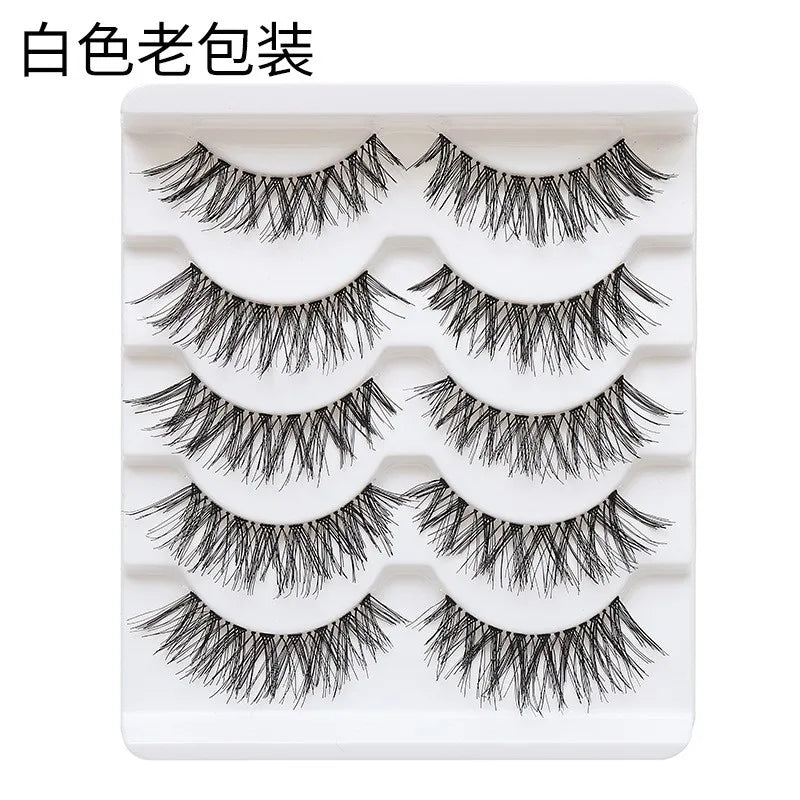 5 Pairs Individual Lashes Wispy Women Makeup Eyelash Extension Natural False Eyelashes Japanese False Eyelashes Cosplay Cilia