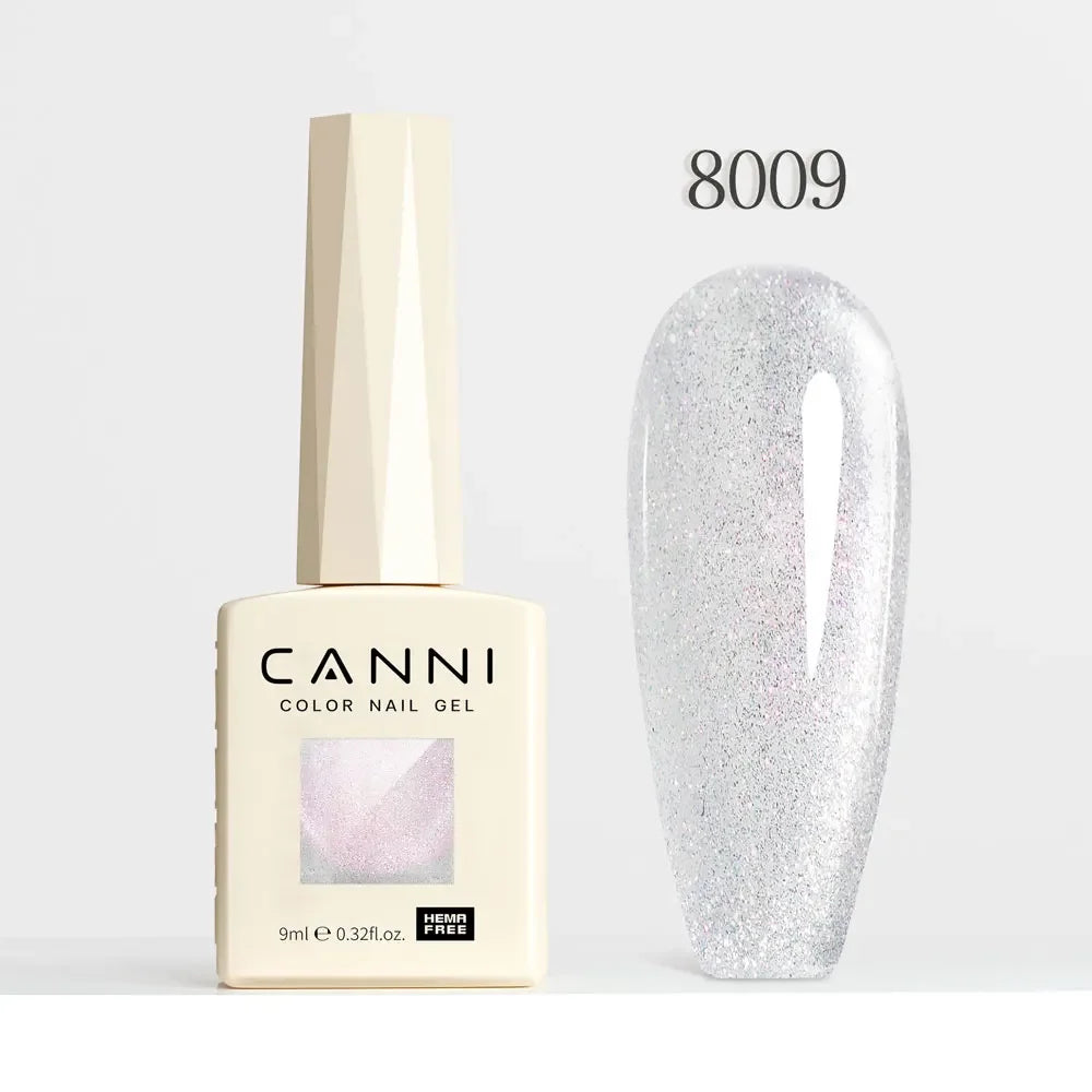 CANNI HEMA FREE TPO FREE 9ml Glitter Silver Cat Magnetic Gel Nail Polish Galaxy Diamond Full Coverage Pigmented Gel for Nail