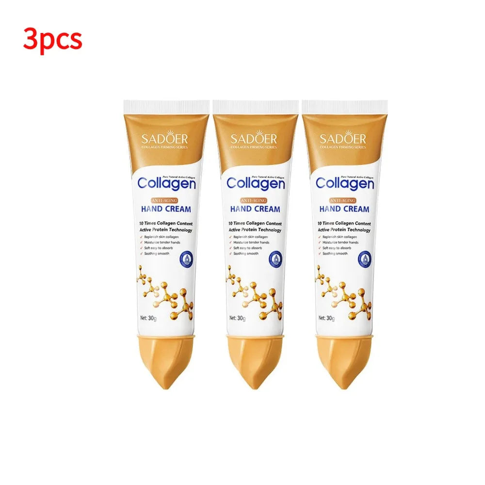 Collagen Hand Cream Skin Soften Nourish Moisturizing Korean Skin Care Cracked Repair Hand Skin Care Products