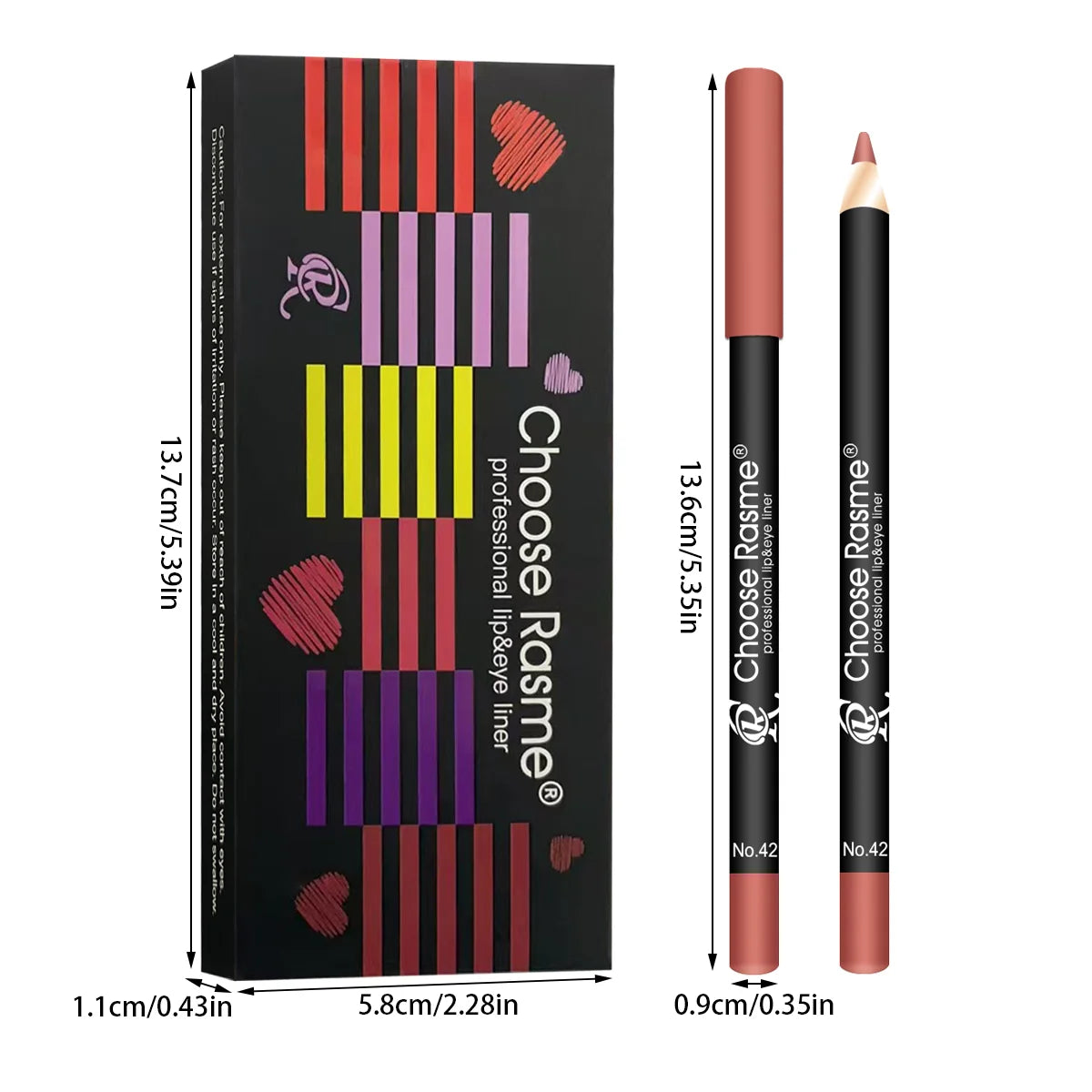 6-Color Plump Lip Liner Set, Soft, Bright, Rich, Silky, Smooth, Delicate, Waterproof, Easy Makeup, Portable Lipliner