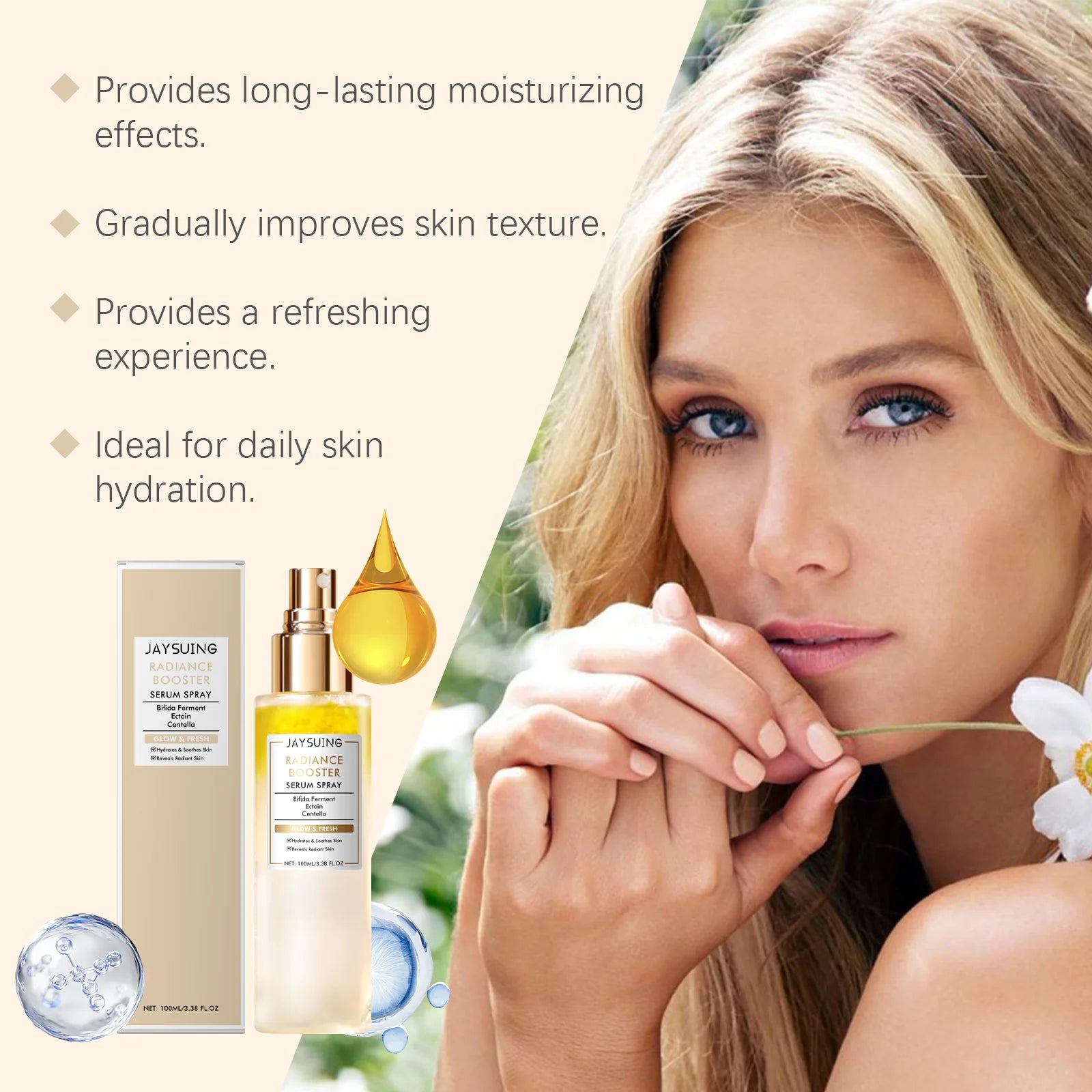Radiance Booster Serum Spray Moisturizing Relief For Sensitive Skin Nourishing Face Mist Even Skin Tone Winter Skincare