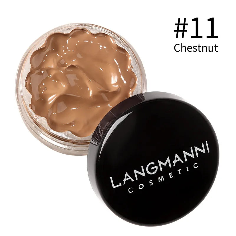 Full Coverage Liquid Concealer Waterproof Foundation Makeup Base Long Lasting Cream for Dark Circles Acne Natural Matte