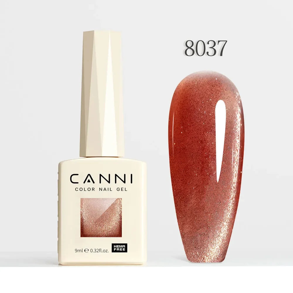CANNI HEMA FREE TPO FREE 9ml Glitter Silver Cat Magnetic Gel Nail Polish Galaxy Diamond Full Coverage Pigmented Gel for Nail