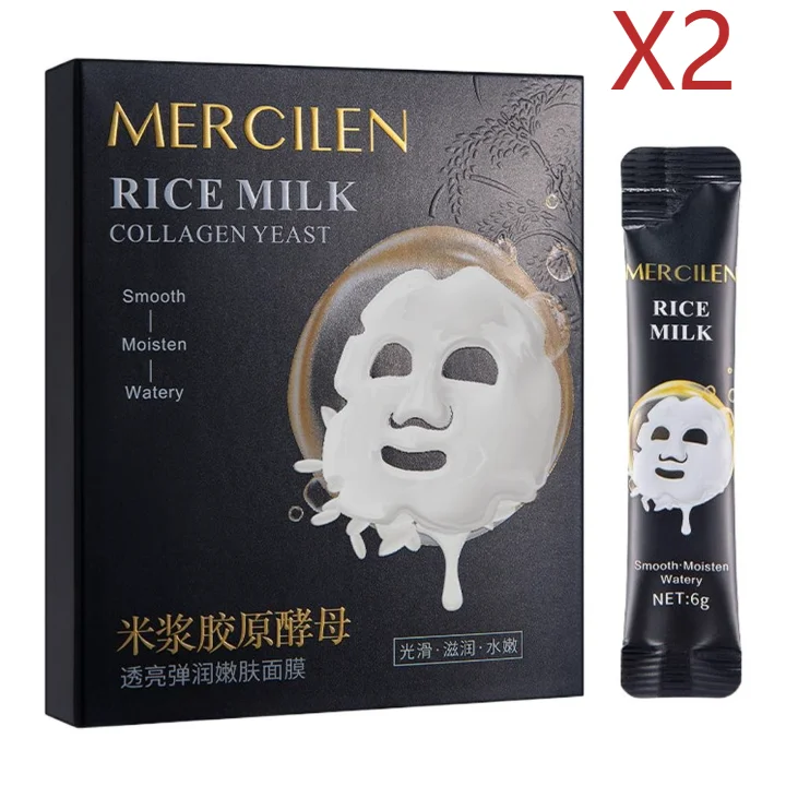 1/2/3Box Mercilen Rice milk collagen mask Moisturizing Hydrating Nourishing Peel-Off Face Mask Tearing Masks Skin Care