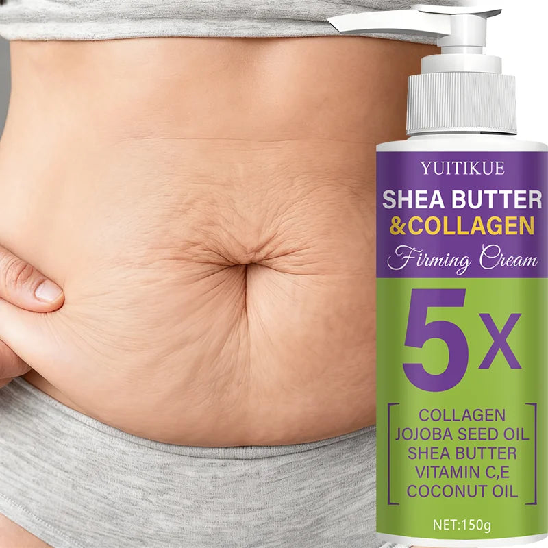 YUITIKUE 5X Shea Butter Firming Cream 150g - For Multi-Body Sculpting, Tightens, Moisturizes & Glows, Workout Enhancer