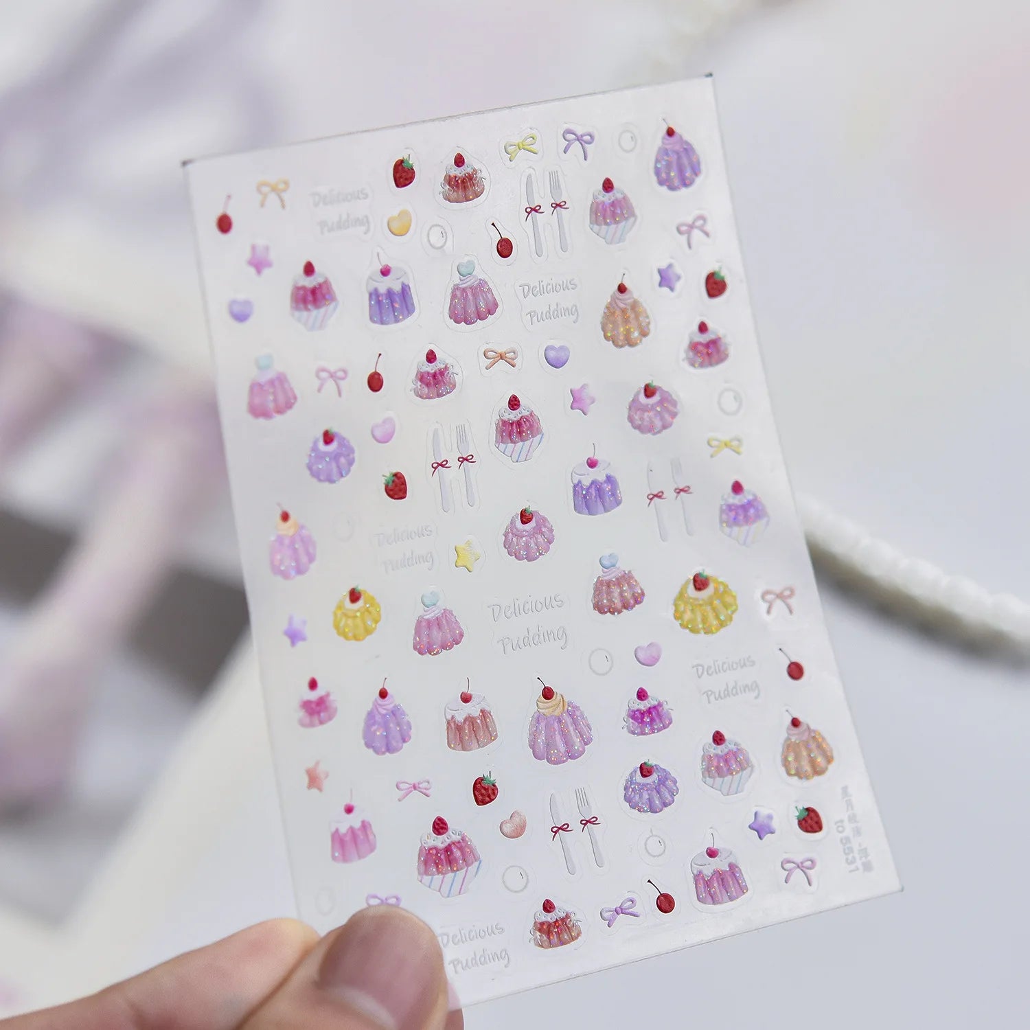 Colored Lemon Jelly Nail Stickers 5D Sweet Fruits Cartoon Calw Bear Candy Self Adhesive Nail Art Stickers DIY 3D Cute Nail Parts