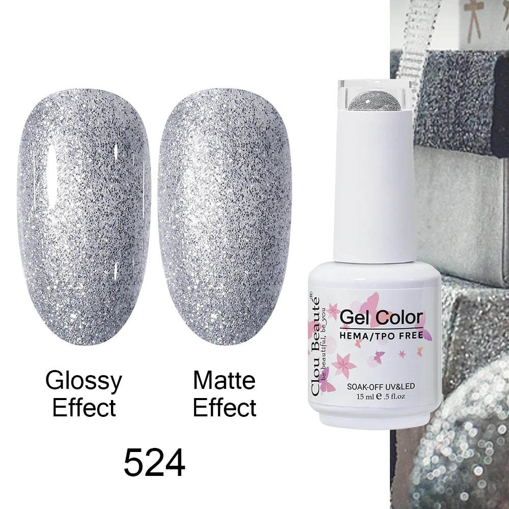 Clou Beaute Gel Nail Polish Neon Brown Royal Blue Red Green Pastal Nude Nail Art Varnishes Gel Lacquer Top Coat UV Gel Nail