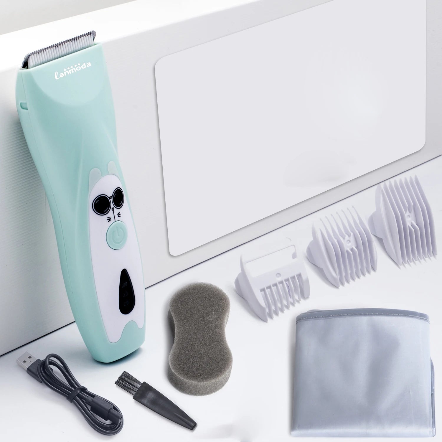 Baby Hair Clipper Quiet Electric Rechargeable Kids Trimmer for Children Grooming Shaver Haircut Machine Ceramic Blade Waterproof