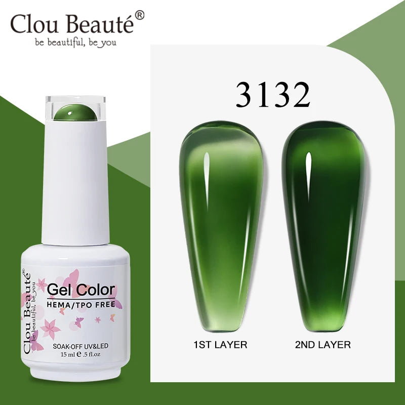 Clou Beaute Semi-transparent Jelly Color UV Gel Manicure Gel Nail Nail Supplies For Professionals Semi-permanent Varnish 15ml