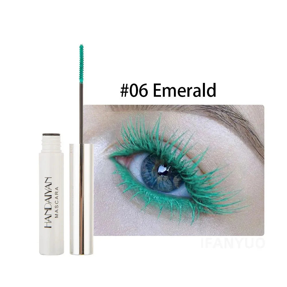 12 Color Mascara Waterproof Fast Dry Eyelashes Curls Extension Festival Make-Up Eyelashes Blue Red Purple Black White Mascara