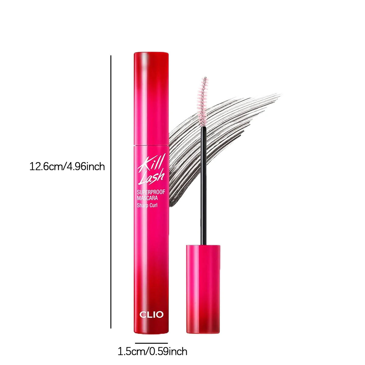 CLIO Kill Lash Superproof Mascara,Volumizing Formula,Lightweight & Clump-Free,Defined & Separated,Korean Cosmetic,Korean Makeup