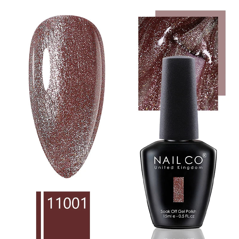 NAILCO 15ml Dark Gel Nail Polish Semi-permanent Varnish Hybrid UV Nails Art Glitter Colors Gel Polish Manicure Enamels For Nails