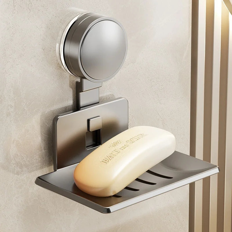 No-Drill Suction Cup storage rack soap storage rack Toilet drain box Wall-mounted bathroom soap storage rack Household soap box