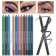 12 Colors Set Glitter&Shimmer Eyeshadow Eyeliner Stick Pack Wearing Smooth Application Versatile Halloween Activity Makeup Pens