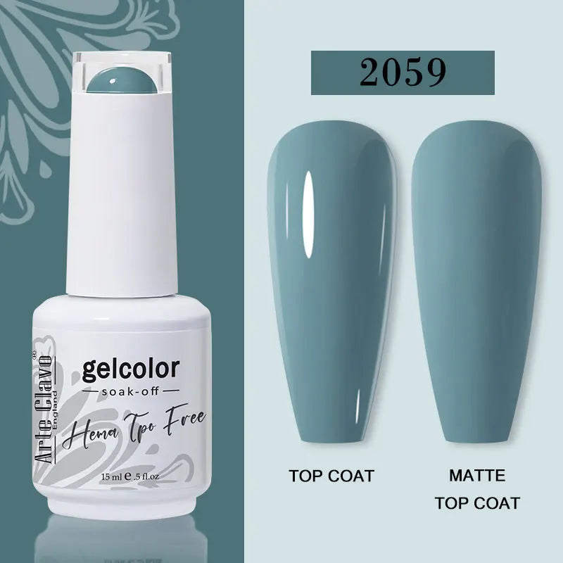 Arte Clavo 116Colors Gel Nail Polish 15ml Colorful Gel Semi Permanent Soak Off UV Gel Nail Art DIY Design Varnishe Nail Supplies