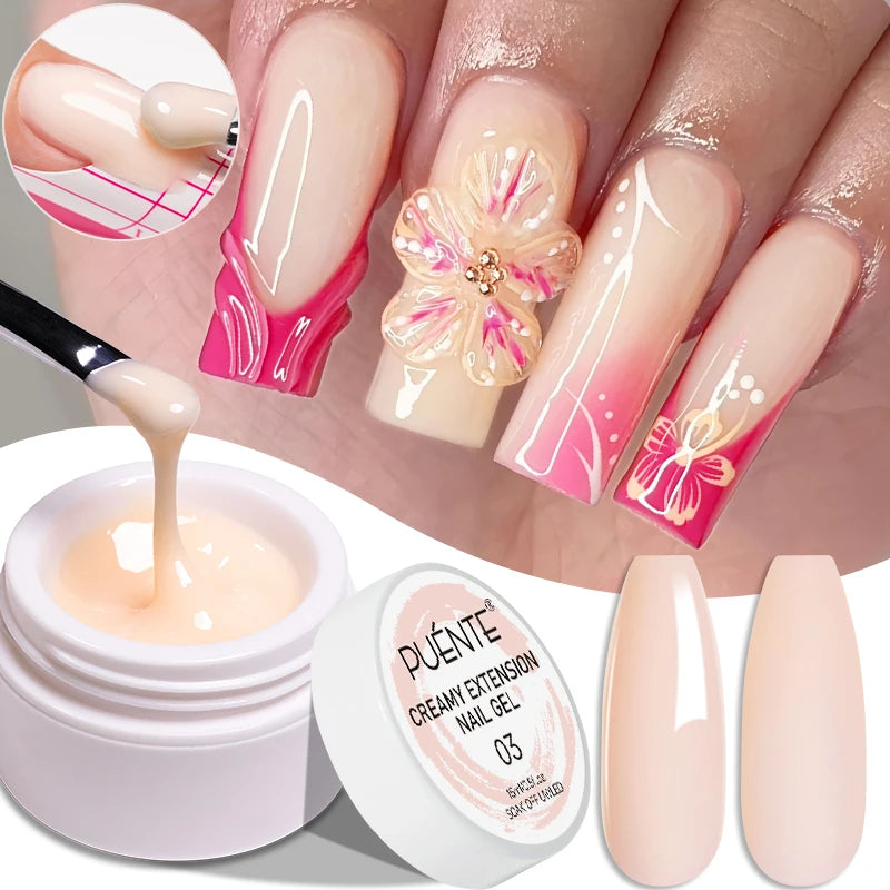 PUENTE 5ml Flower Fairy Gel Nail Polish Pink Blue Purple Natural Dried Flowers Gel For Nail Art Soak Off UV Varnish For Manicure