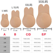 Women Push Up Bras Self Adhesive Silicone Strapless Invisible Bra Reusable Sticky Breast Lift Tape Rabbit Nipple Cover Bra Pads