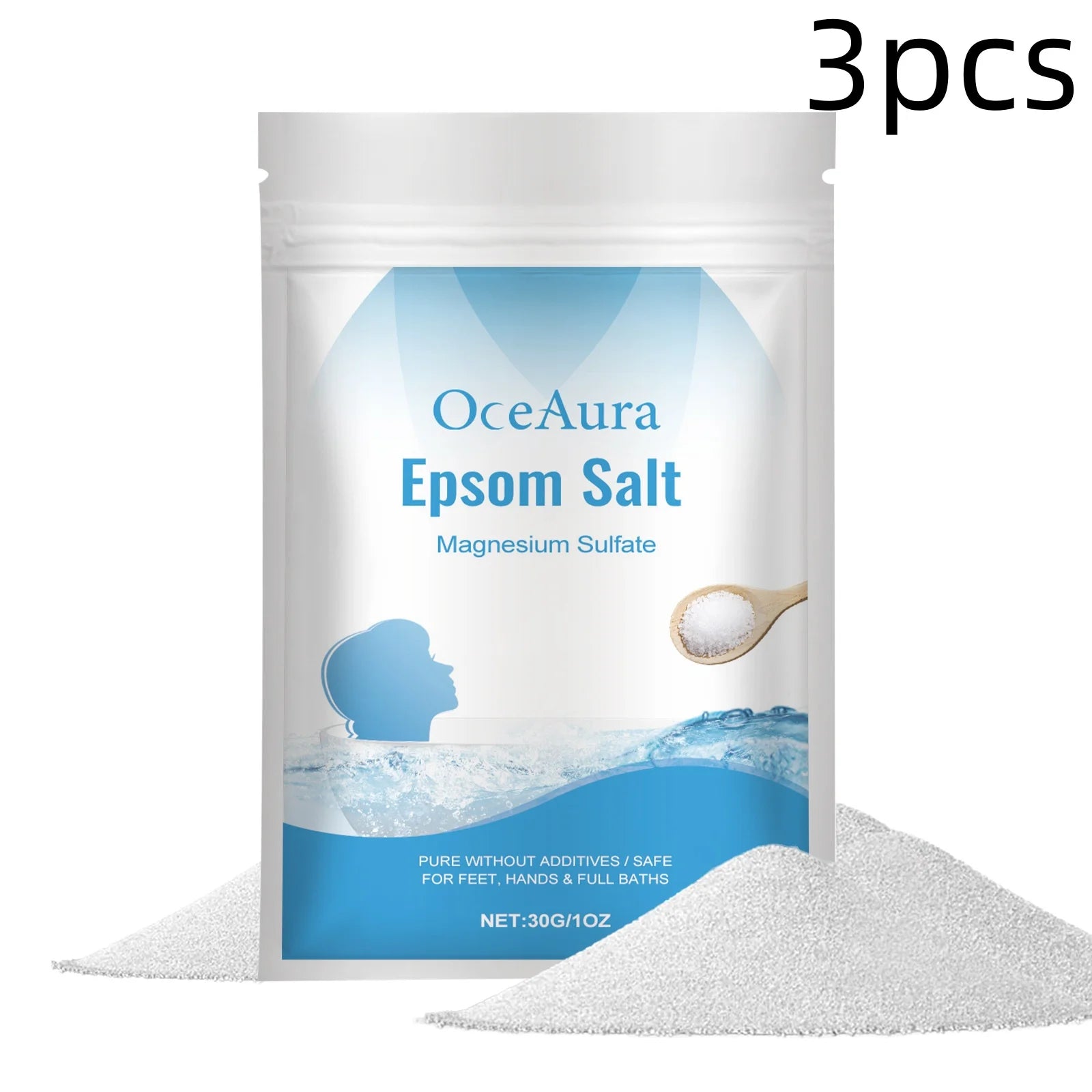 OceAura Epsom Salt Bath Stress Relief Dead Skin Remover Deep Cleansing Bath Soak Magnesium Moisturizing Body Relaxing Bath Salts