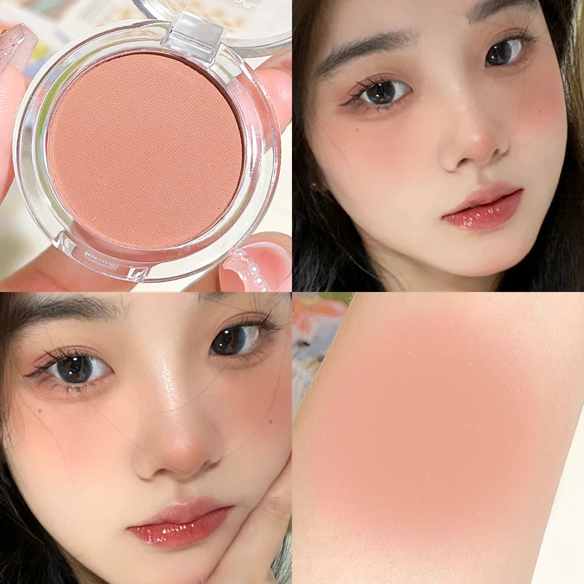 HISYI slightly tipsy blush matte fine flash micro flash natural color makeup pure desire monochrome blush plate