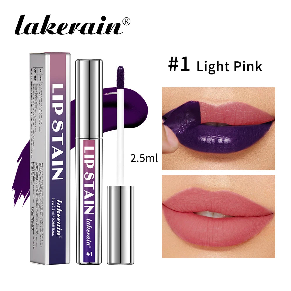 Lakerain Peel-off Lip Gloss Matte Natural Mist Lip Tinted Waterproof Long Lasting Lipstick Makeup Tear Contour Stain Cosmetics