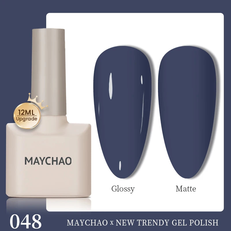 MAYCHAO 12ml Gel Nail Polish Set Professional Salon Nail Art Gels Varnish UV LED Semi Permanent Nail Lacquer Nail Supplies