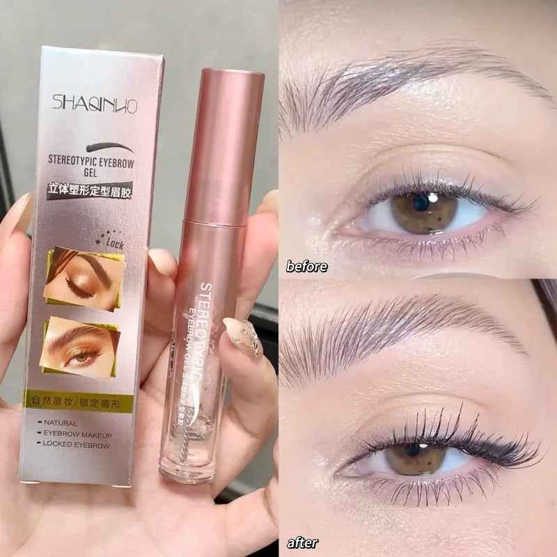 Eyebrow Styling Gel Transparent Liquid Pomade Eyebrow Styling Soap Wax Fixer with Brush for Eyebrows Cosmetic Makeup Eyebrow Gel