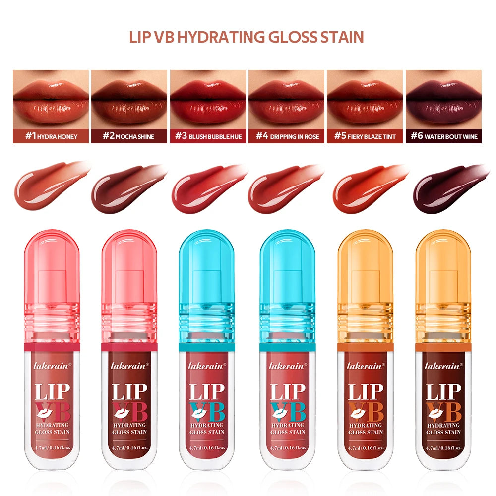 Lip Stain Lip Vb Hydrating Gloss Long-Lasting 12Hr Hydration Vanilla Flavor Moisturize Nourish Soothe Lips Instant Glossy Lipss